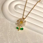 Daisy Blossom Charm Necklace - Image 2