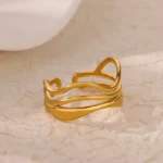 Seren Wave Adjustable Finger Ring - Image 2