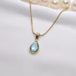 Blue Mist Teardrop Pendant necklace