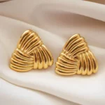 Refine Folded Studs Earrings - Image 4