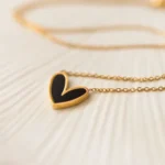 Noir Chic Heart Necklace - Image 3