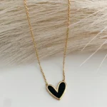 Noir Chic Heart Necklace - Image 2