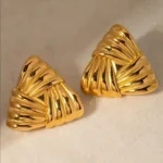 Refine Folded Studs Earrings - Image 6