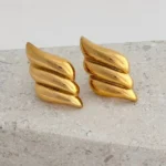 Tri-Wingline Studs Earrings - Image 2