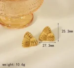 Refine Folded Studs Earrings - Image 10