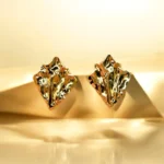 Crumpled Silk Studs Earrings - Image 4