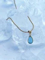 Blue Mist Teardrop Pendant necklace - Image 4