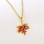 Autumn Flame Leaf Necklace - Image 6