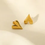Velora Heart Studs Earrings - Image 4