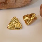 Refine Folded Studs Earrings - Image 8