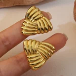 Refine Folded Studs Earrings - Image 9