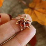 Autumn Flame Leaf Necklace - Image 3