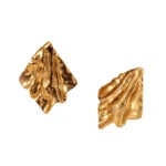 Crumpled Silk Studs Earrings - Image 5