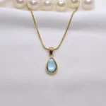 Blue Mist Teardrop Pendant necklace - Image 2