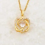 Promise Knot Heart Pendant Necklace