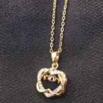 Promise Knot Heart Pendant Necklace - Image 3