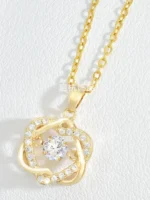 Promise Knot Heart Pendant Necklace - Image 4