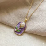 Antique Tulip Pendant Necklace