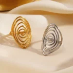 Solstice Swirl Adjustable Finger Ring - Image 2