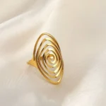 Solstice Swirl Adjustable Finger Ring