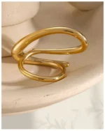 Paperclip Curve Adjustable Finger Ring - Image 10