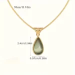 Peridot Drop Pendant Necklace - Image 7