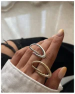 Paperclip Curve Adjustable Finger Ring - Image 3