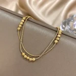 Golden Bubble Cluster Anklet - Image 5