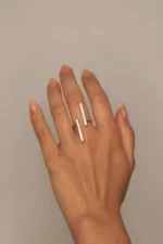 Twin Balance Bar Finger Ring - Image 6