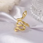 Twisting Serpent Adjustable Finger Ring