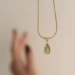 Peridot Drop Pendant Necklace