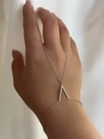 Wishbone Hand Chain ( GOLD) - Image 3