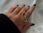 Paperclip Curve Adjustable Finger Ring - Image 8