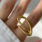 Paperclip Curve Adjustable Finger Ring - Image 2