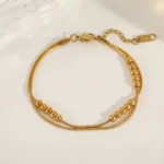 Golden Bubble Cluster Anklet