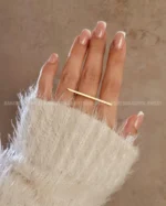 Axiom Gold Bar Finger Ring - Image 15
