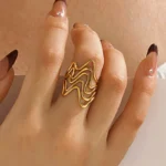 Ripple Effect Adjustable Finger Ring - Image 8