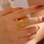 Solstice Swirl Adjustable Finger Ring - Image 5