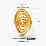 Solstice Swirl Adjustable Finger Ring - Image 4