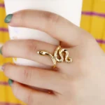 Twisting Serpent Adjustable Finger Ring - Image 3