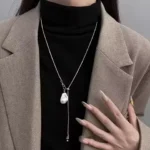 Luna Stone Drop Necklace - Image 4
