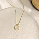 Alabaster Frame Pendant Necklace - Image 4