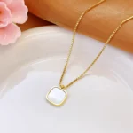 Alabaster Frame Pendant Necklace - Image 6