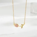 Blushing Tulip Pendant Necklace - Image 6
