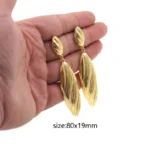 Ray Leaf Linear Drops Earring - Image 9