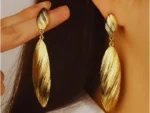 Ray Leaf Linear Drops Earring - Image 11