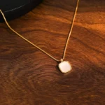 Alabaster Frame Pendant Necklace - Image 2