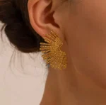 Solar Ray Pleat Earring - Image 4