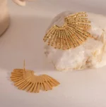 Solar Ray Pleat Earring - Image 5