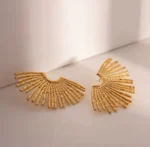 Solar Ray Pleat Earring